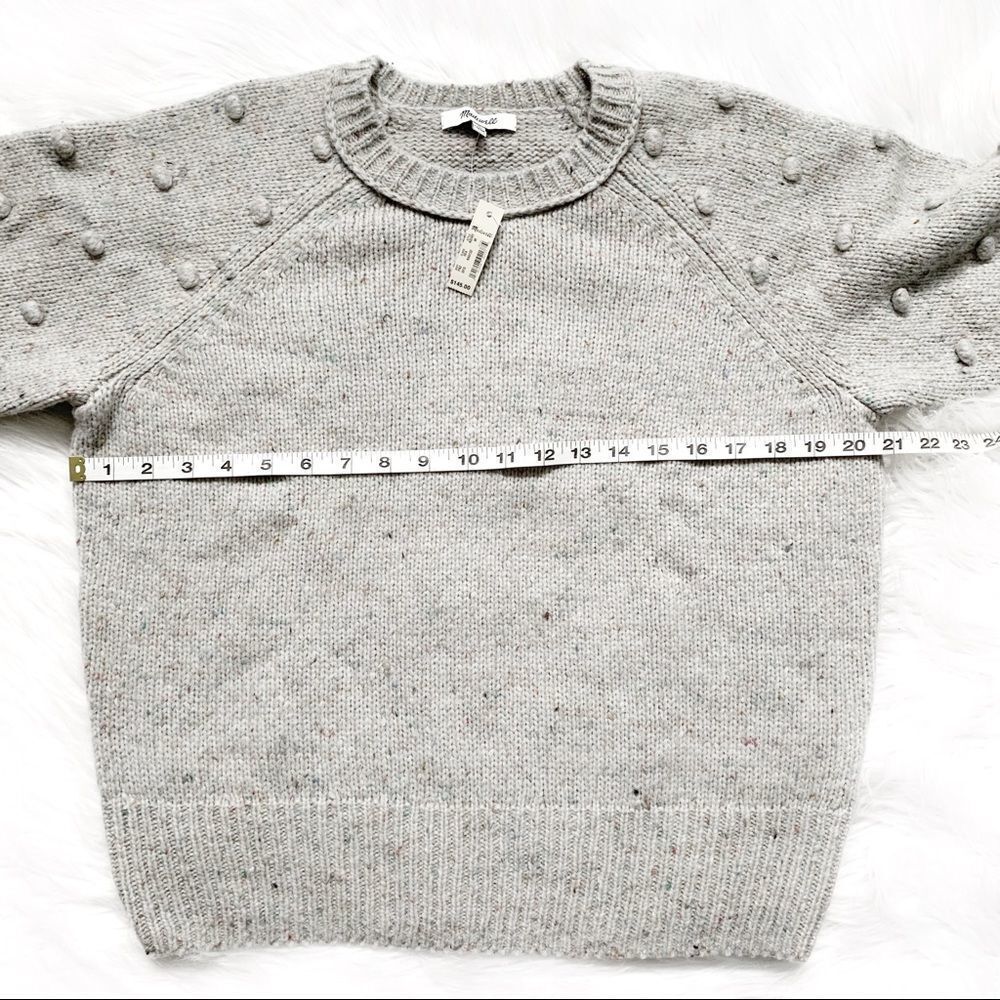 MADEWELL Janey Bobble Sleeve Pullover Sweater! - Picture 5 of 8